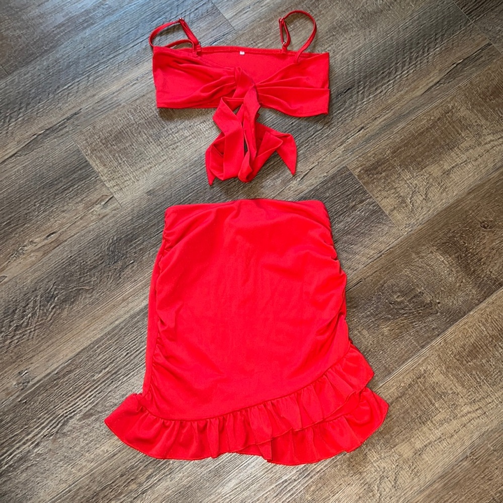 2 piece Crop Top & Skirt